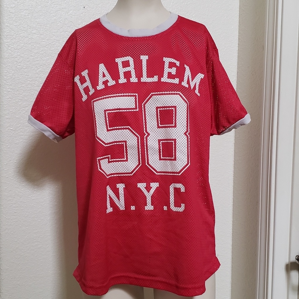 FOREVER 21 | Red Harlem Mesh Shirt